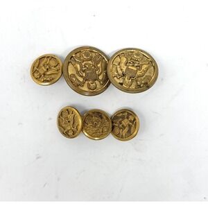 WW2 US Army Overcoat Buttons Lot of 6